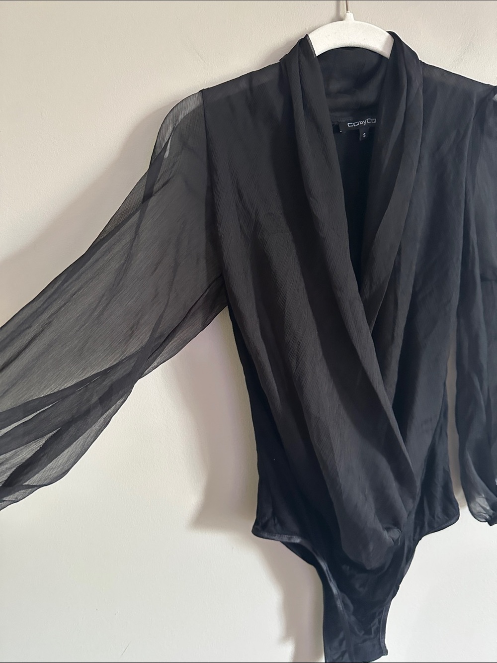 Brand New Sheer 3/4 Sleeve Bodysuit - Picture 13 of 14